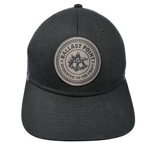 Ballast Point Snapback Trucker Hat Black One Size Adjustable Mesh Back 6 Panel